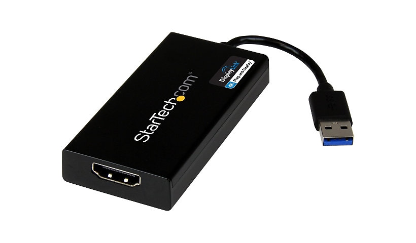 StarTech.com USB 3.0 to HDMI Adapter, 4K 30Hz, DisplayLink Certified, USB Type-A to HDMI Display Adapter Converter,