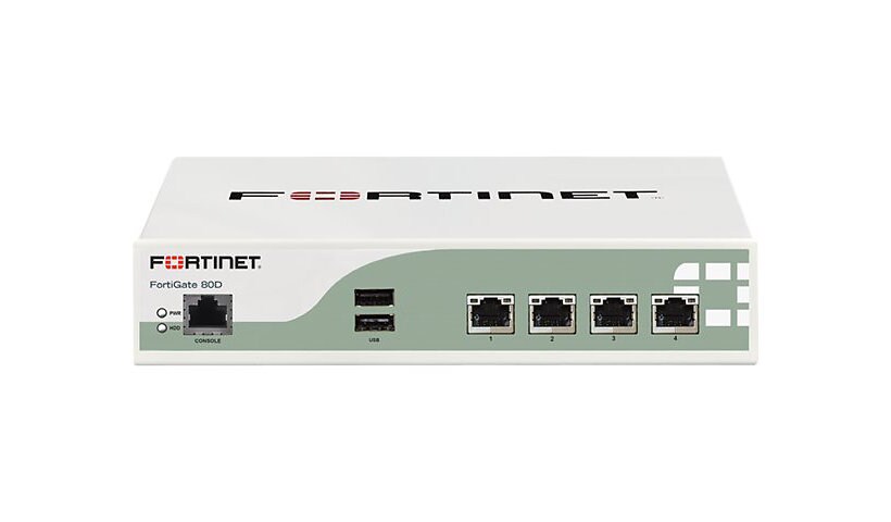 Fortinet FortiGate 80D - UTM Bundle - security appliance - with 3 years For