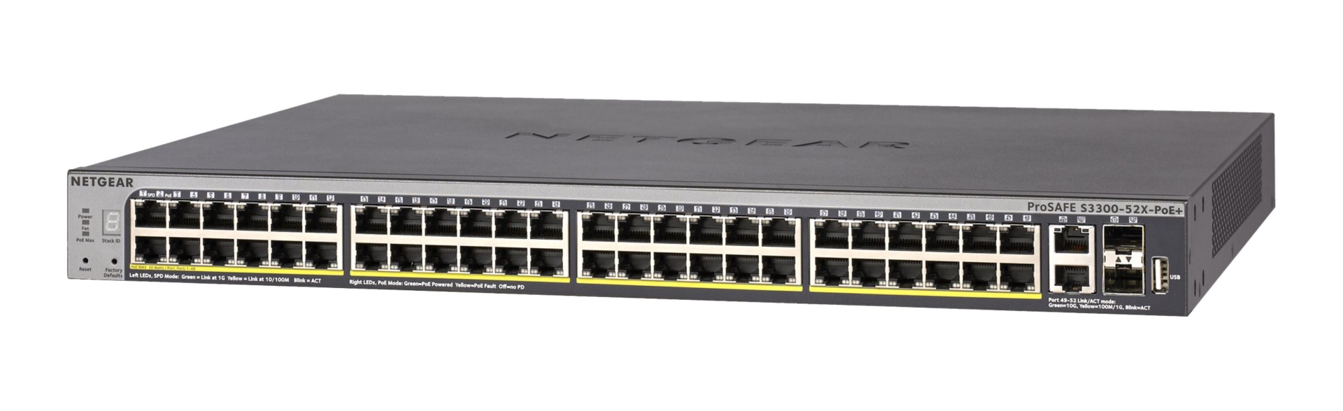 NETGEAR 52-Port Smart Managed Pro Stackable Switch, PoE/390W (GS752TXP)