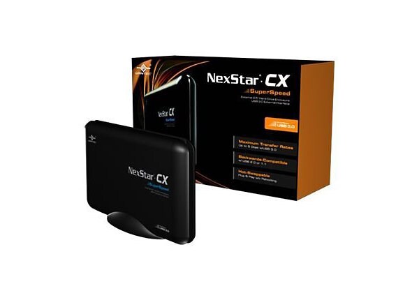 Vantec NexStar CX NST-310S3-BK - storage enclosure - SATA 3Gb/s - USB 3.0