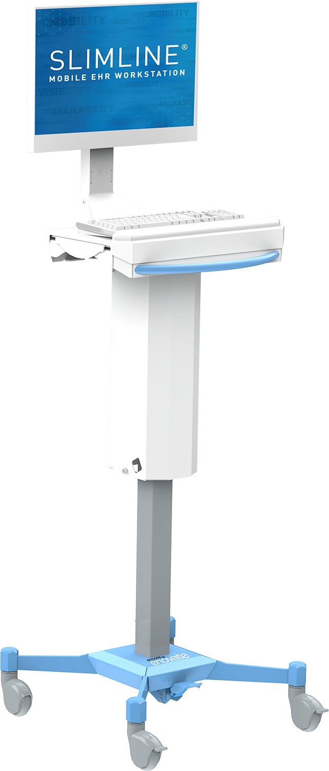 Enovate Medical Slimline Mobile Work Station with Mobius Power
