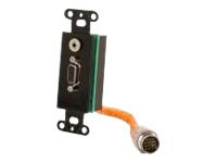 C2G RapidRun Decora VGA (HD15) + 3.5mm Wall Plate - mounting plate