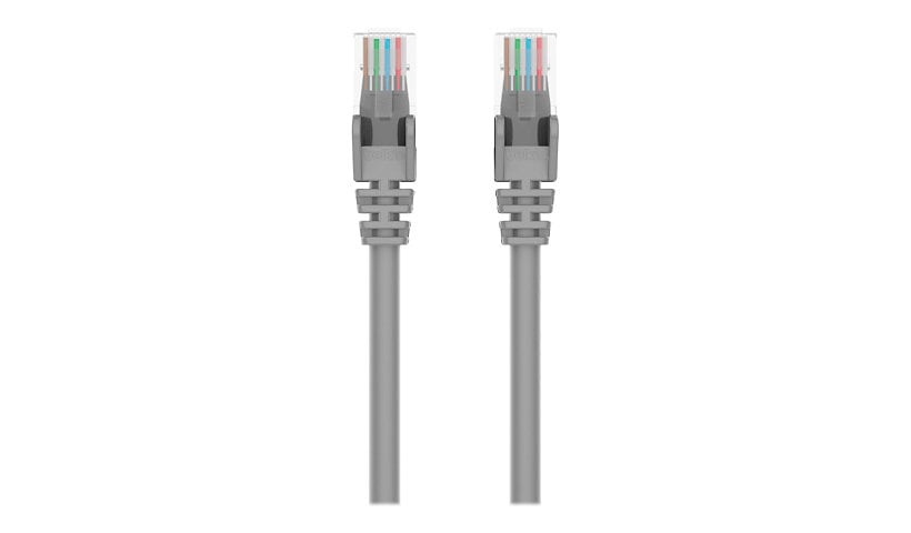 Belkin Cat6 20ft Grey Ethernet Patch Cable, UTP, 24 AWG, Snagless, Molded, RJ45, M/M, 20'
