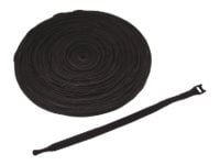 Hook and Loop 8" Cable Tie - Black