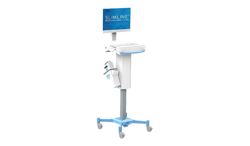 Enovate Medical Slimline with MobiusPower cart - for LCD display / thin client