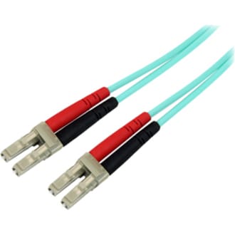StarTech.com 2m (6ft) LC/UPC to LC/UPC OM3 Multimode Fiber Optic Cable, Ful