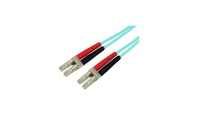 StarTech.com 2m (6ft) OM3 Multimode Fiber Optic Cable, LC/UPC to LC/UPC, LOMMF Fiber Patch Cord