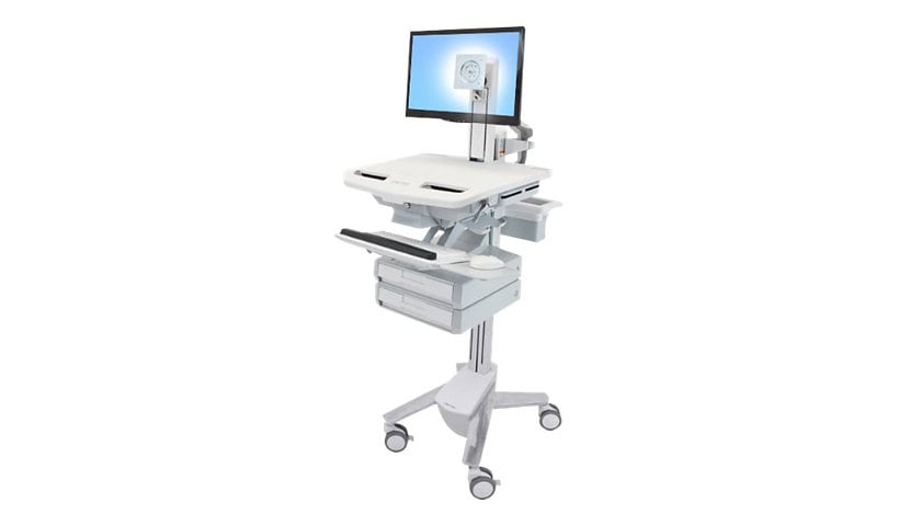 Ergotron StyleView cart - open architecture - for LCD display / keyboard / mouse / CPU / notebook / scanner - gray,