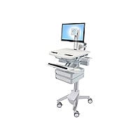 Ergotron StyleView cart - open architecture - for LCD display / keyboard / mouse / CPU / notebook / scanner - gray,