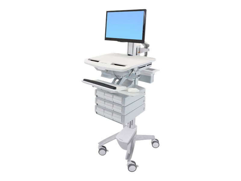 Ergotron StyleView cart - open architecture - for LCD display / keyboard / mouse / CPU / notebook / scanner - gray,