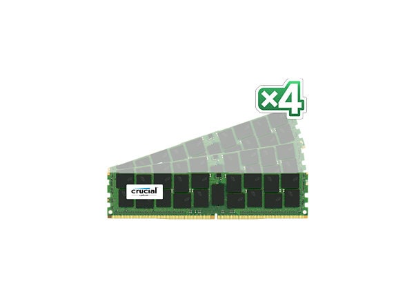 Crucial - DDR4 - 128 GB : 4 x 32 GB - LRDIMM 288-pin