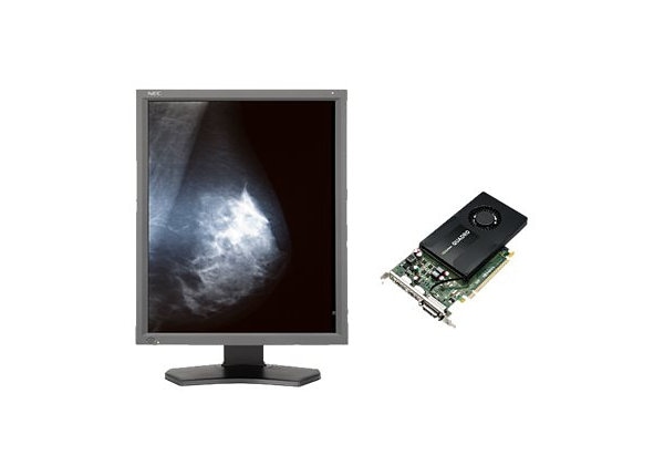 NEC MultiSync MD211G5-N1 - LED monitor - 5MP - grayscale - 22" - with NVIDIA Quadro K2200 graphics adapter