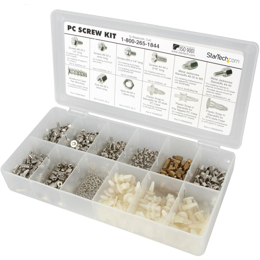 StarTech.com Deluxe Assortment PC Screw Kit, Screw Nuts and Standoffs, Asso