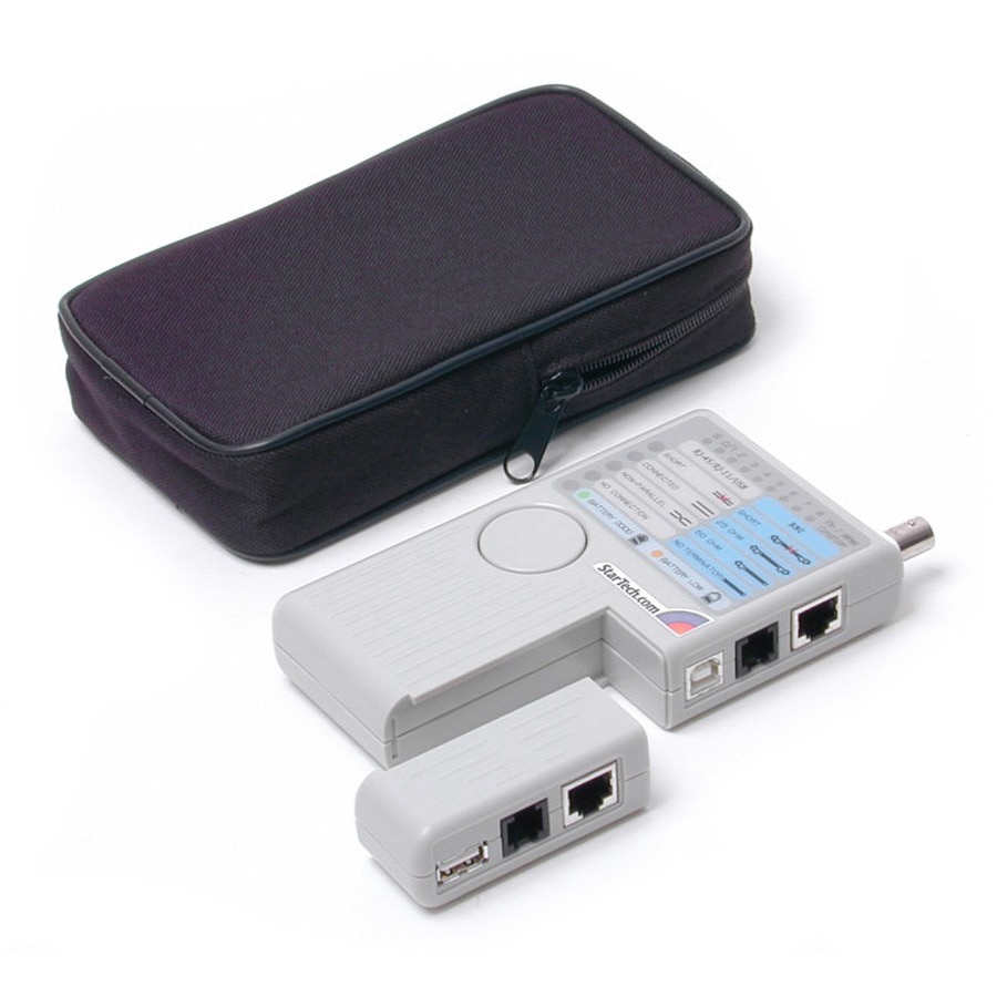 StarTech.com Professional Multi Function RJ45 RJ11 USB and BNC Cable Tester, Remote Cable Tester, Network testing TAA