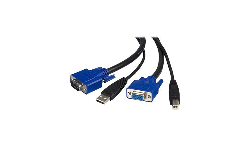StarTech.com 2-in-1 Universal USB KVM Cable - Video / USB Cable - 15 ft