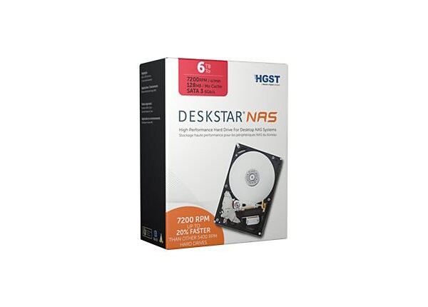 HGST Deskstar NAS H3IKNAS600012872SN - hard drive - 6 TB - SATA 6Gb/s