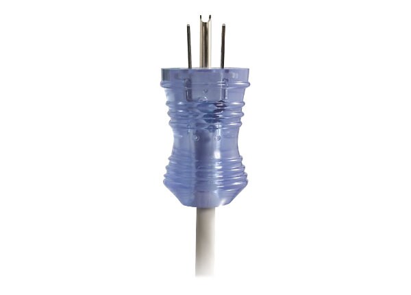 C2G 2ft 16 AWG Hospital Grade Power Cord (NEMA 5-15P to IEC320C13) - Gray with Clear Connectors - power cable - 61 cm