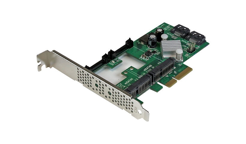 StarTech.com 2 Port PCI Express SATA III 6Gbps RAID Card w/ 2 mSATA Slots