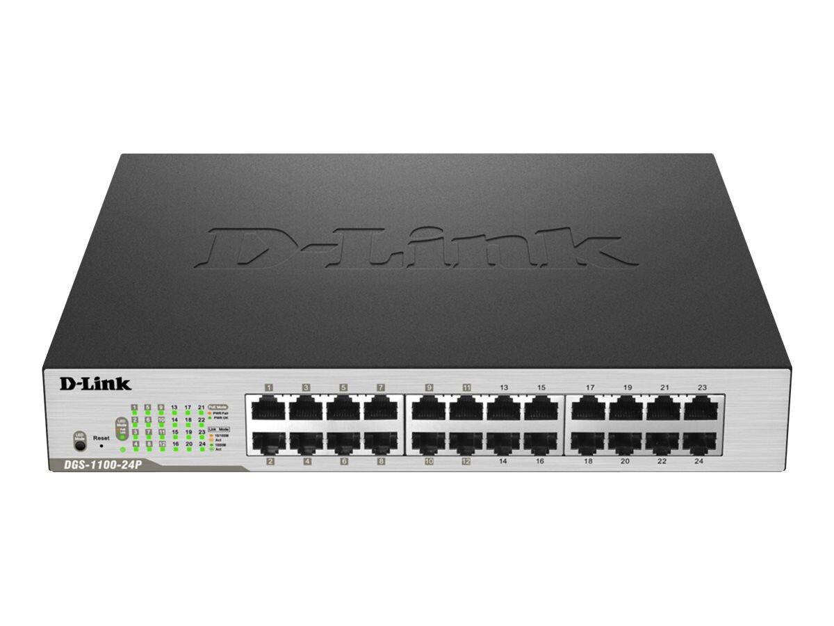 D-Link DGS 1100-24P - switch - 24 ports - managed - rack-mountable