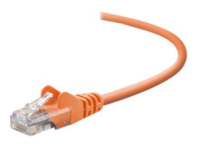 Belkin Cat5e/Cat5 20ft Orange Snagless Ethernet Patch Cable, PVC, UTP, 24 AWG, RJ45, M/M, 350MHz, 20'