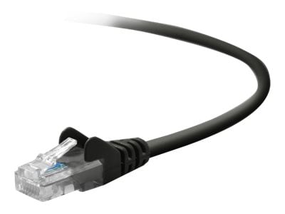 Belkin Cat5e/Cat5 20ft Black Snagless Ethernet Patch Cable, PVC, UTP, 24 AWG, RJ45, M/M, 350MHz, 20'