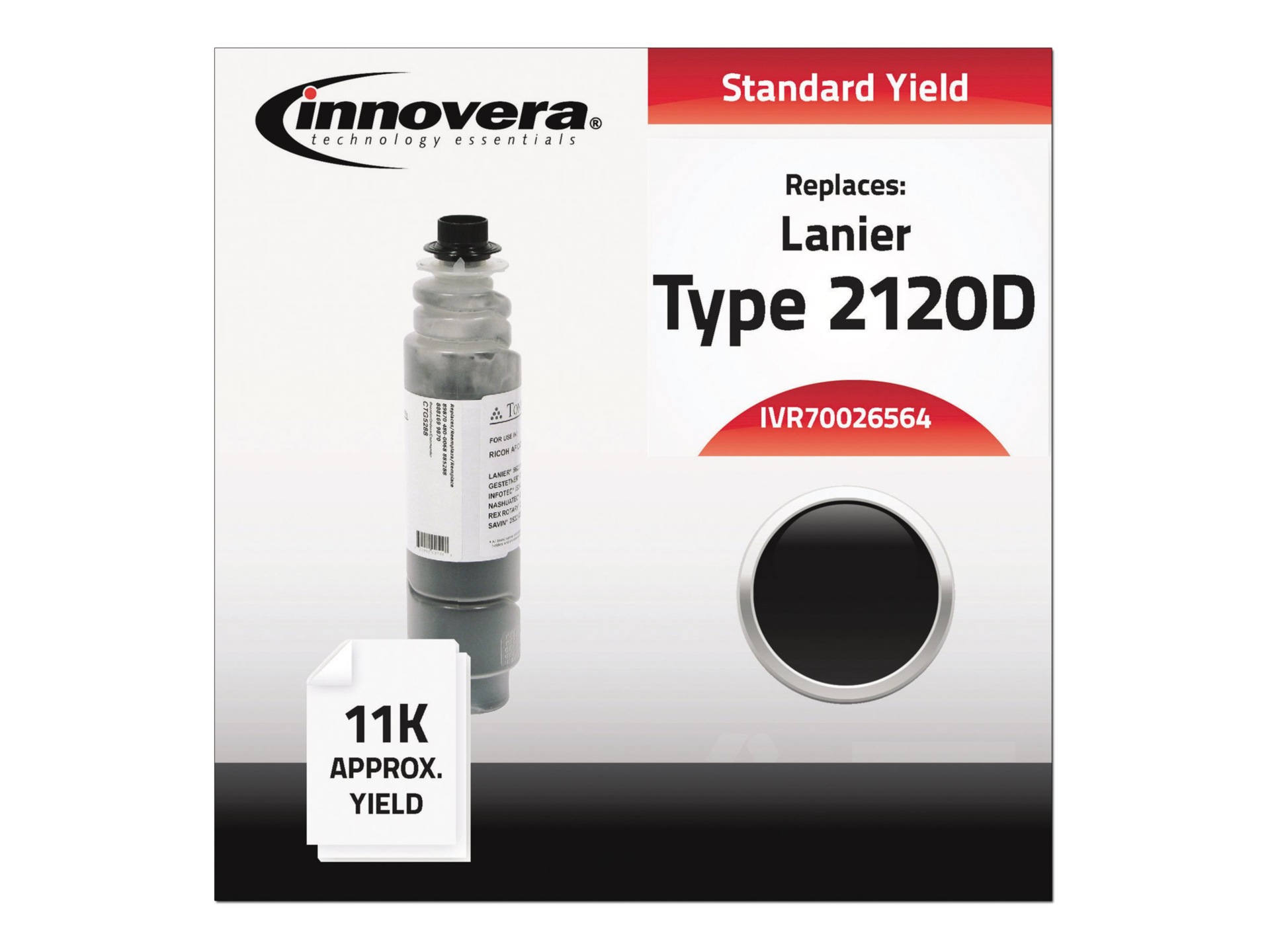 Innovera 70026564 - black - toner refill (alternative for: Ricoh Type 2120D)