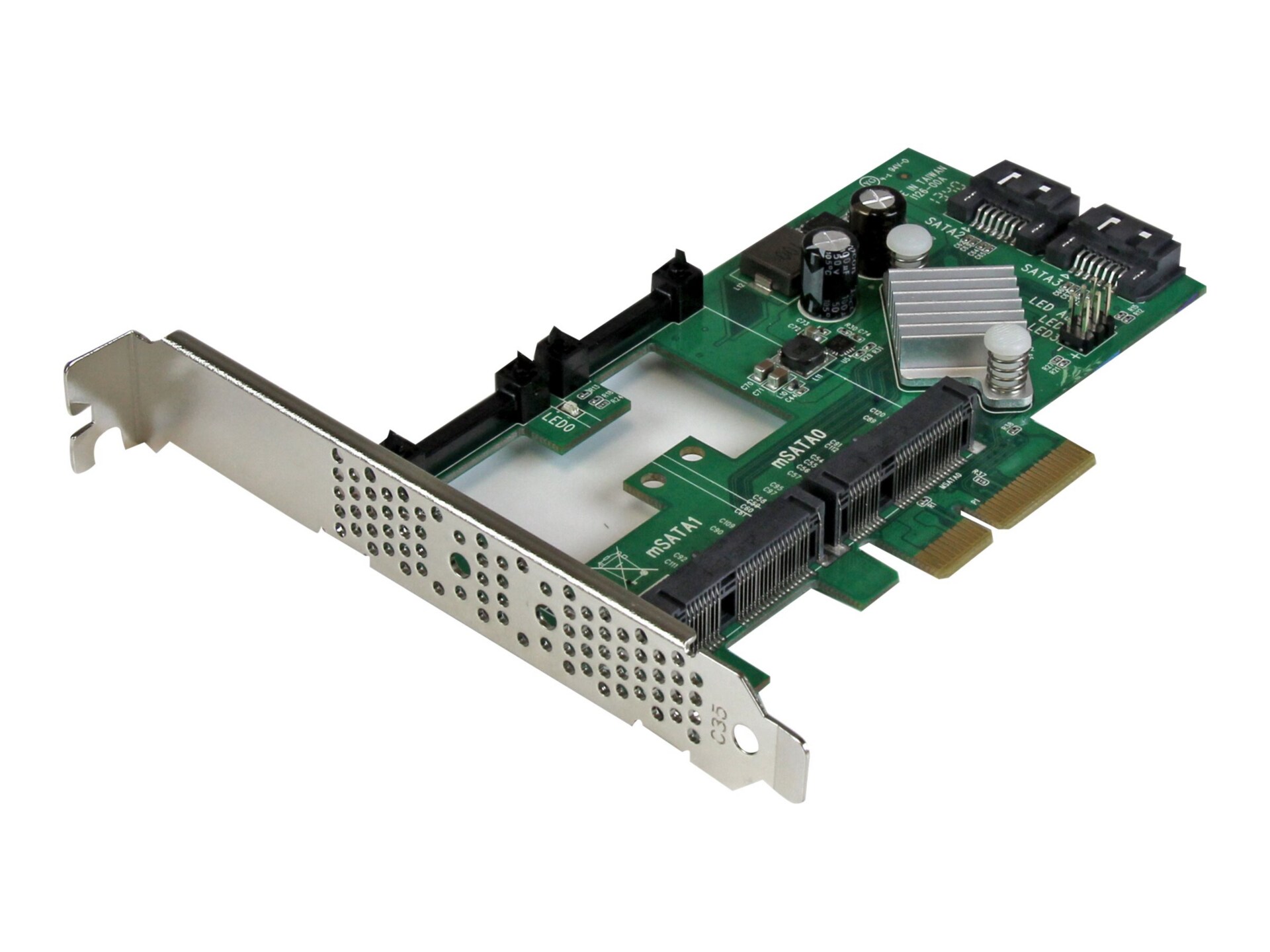 StarTech.com 2 Port PCI Express SATA III 6Gbps RAID Card w/ 2 mSATA Slots