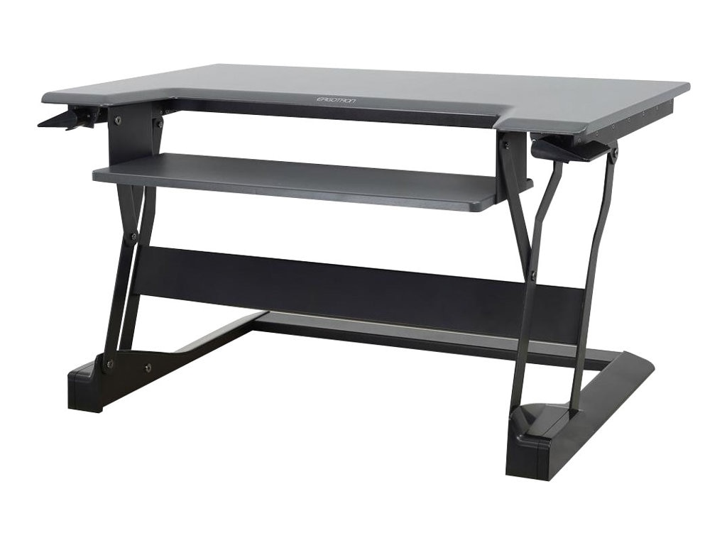Ergotron WorkFit-T Medium - standing desk converter - dark gray - gray, bla