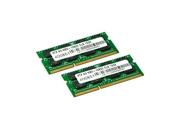 VisionTek - DDR3 - 8 GB: 2 x 4 GB - SO-DIMM 204-pin - unbuffered