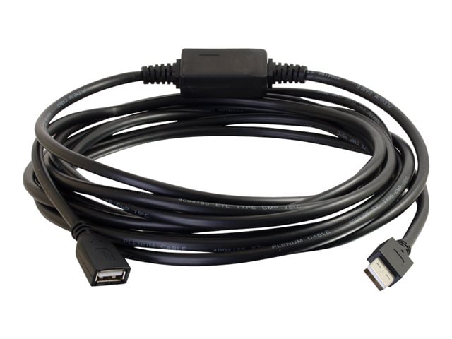 C2G 16ft USB Active Extension Cable - USB A to USB A Extension Cable - M/F