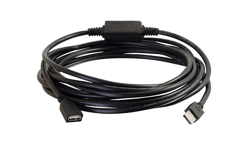 C2G 32ft USB to USB Active Extension Cable - USB A to USB Extension Cable - Plenum Rated - M/F