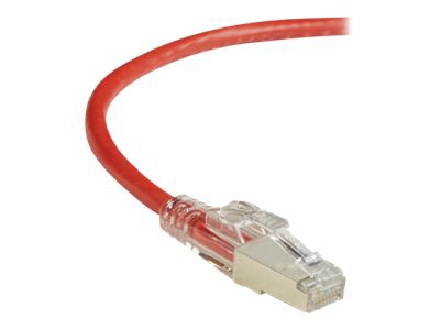Black Box 3ft Red GigaTrue3 Shielded CAT6 550Mhz Cable Optional Locking