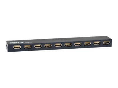 Tripp Lite 10-Port USB 2.0 Mobile Hi-Speed Hub Notebook Laptop Bus Power AC - hub - 10 ports