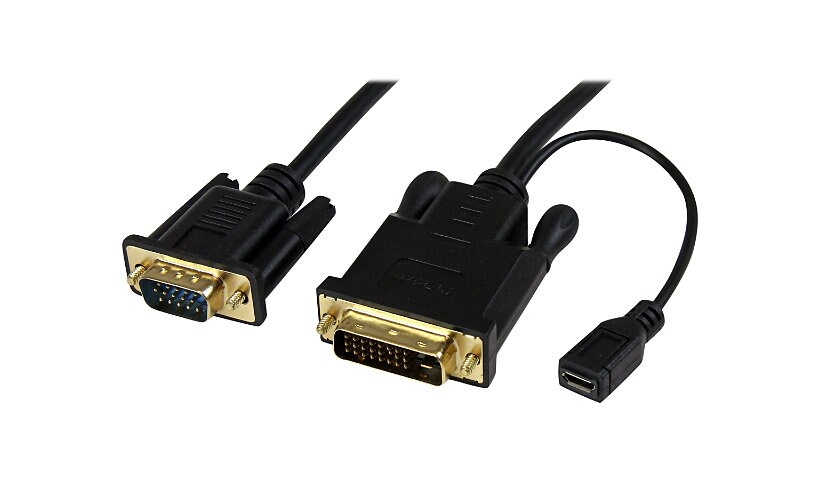 StarTech.com 3ft DVI to VGA Adapter Cable - Active DVI-D to VGA Converter
