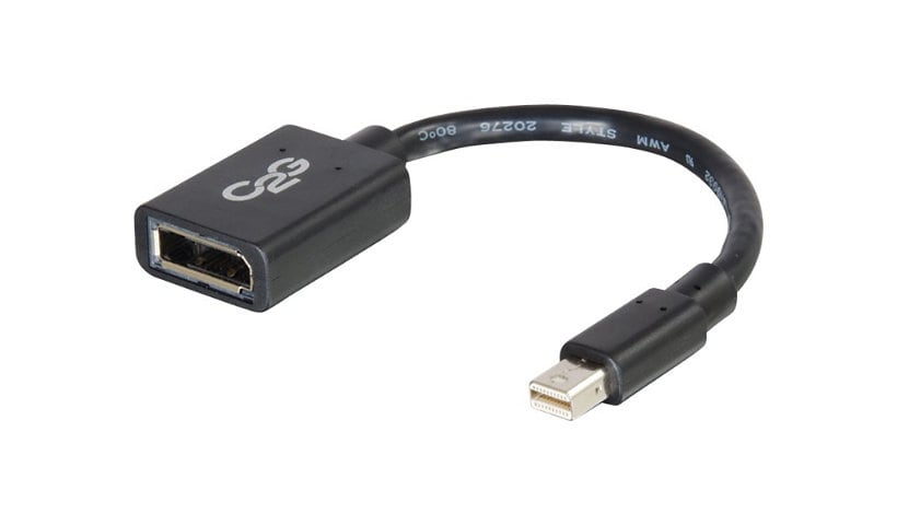 C2G Mini DisplayPort to DisplayPort Adapter - 6in Mini DP t DVI Converter - DisplayPort cable - 15.24 cm