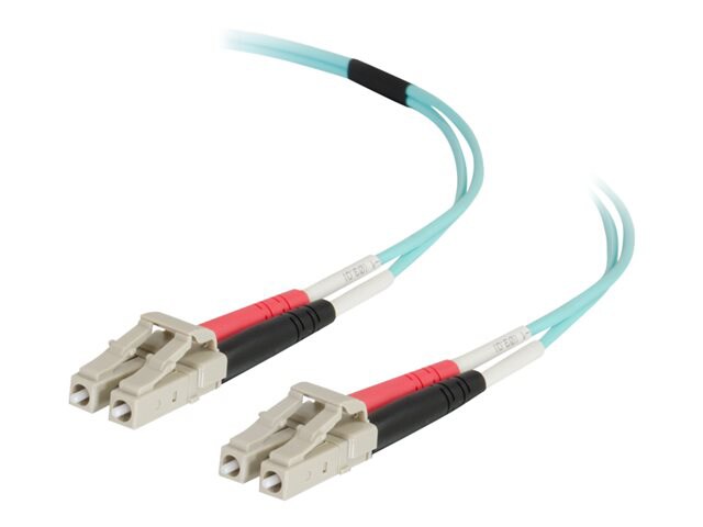 C2G 3m LC-LC 50/125 Duplex Multimode OM4 Fiber Cable - Aqua - 10ft - patch
