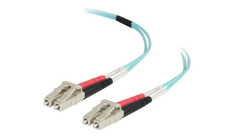 C2G 3m LC-LC 50/125 Duplex Multimode OM4 Fiber Cable - Aqua - 10ft - patch cable - 3 m - aqua