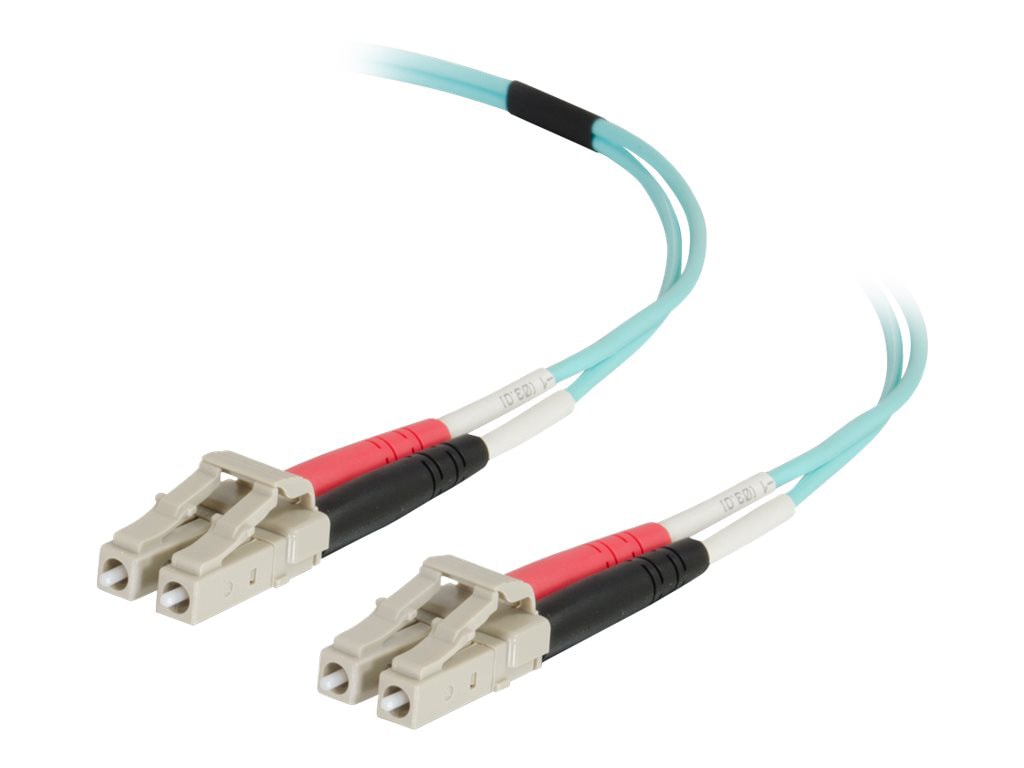 C2G 0.5m LC-LC 50/125 OM4 Duplex Multimode Fiber Cable - Aqua - network cable - 0.5 m - aqua