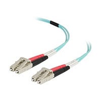 C2G 0.5m LC-LC 50/125 OM4 Duplex Multimode Fiber Cable - Aqua - network cable - 0.5 m - aqua
