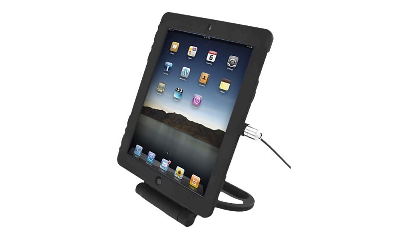 Compulocks iPad 9.7" Rotating Security Plastic Case Keyed Cable Lock Black - security kit for tablet