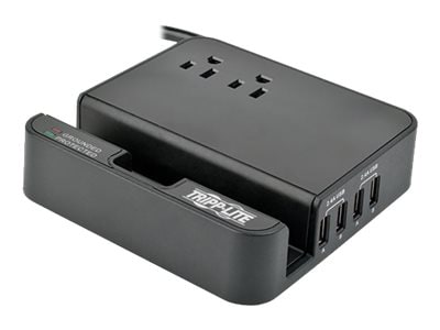 Tripp Lite 4-Port USB Charging Station Surge 2 Outlet Ipad Tablet Stand - surge protector - 1560 Watt