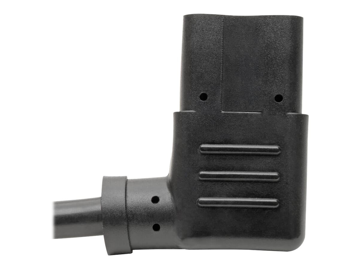 Thumbnail 4 of 6 for Eaton Tripp Lite Series Computer Power Cord, NEMA 5-15P to Right-Angle C13 - 10A, 125V, 18 AWG, 10 ft. (3.05 m), Black -