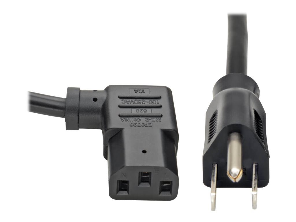 Tripp Lite Computer Power Cord 10A 18AWG 5-15P to Right Angle C13 14' 14ft