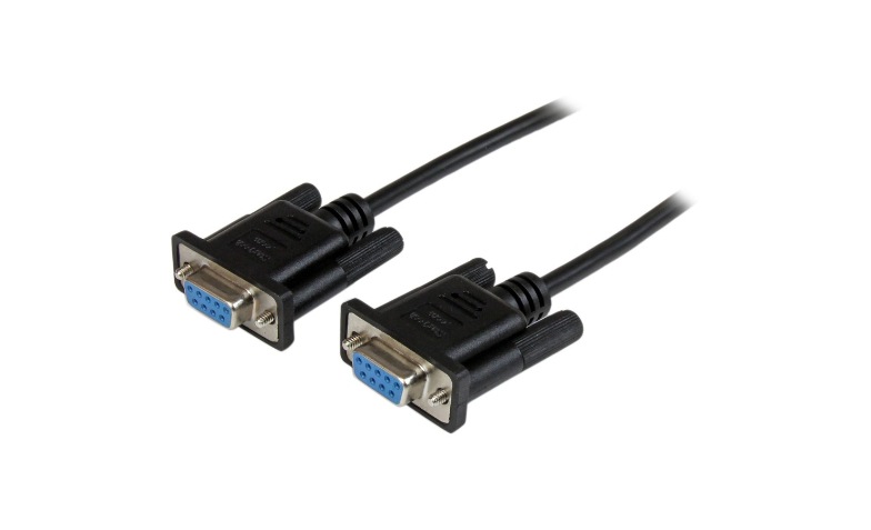 なう9 StarTech.com 2m Black DB9 RS232 Serial Null Modem Cable F/F - DB9