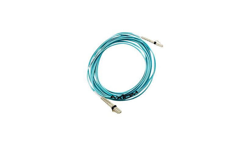 Axiom LC-LC Multimode Duplex OM3 50/125 Fiber Optic Cable - 2m - Aqua - net
