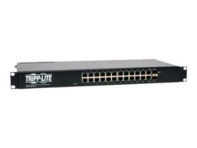 Tripp Lite 24 Port Gigabit Ethernet Switch with 12 Outlet PDU, 2 SFP Ports