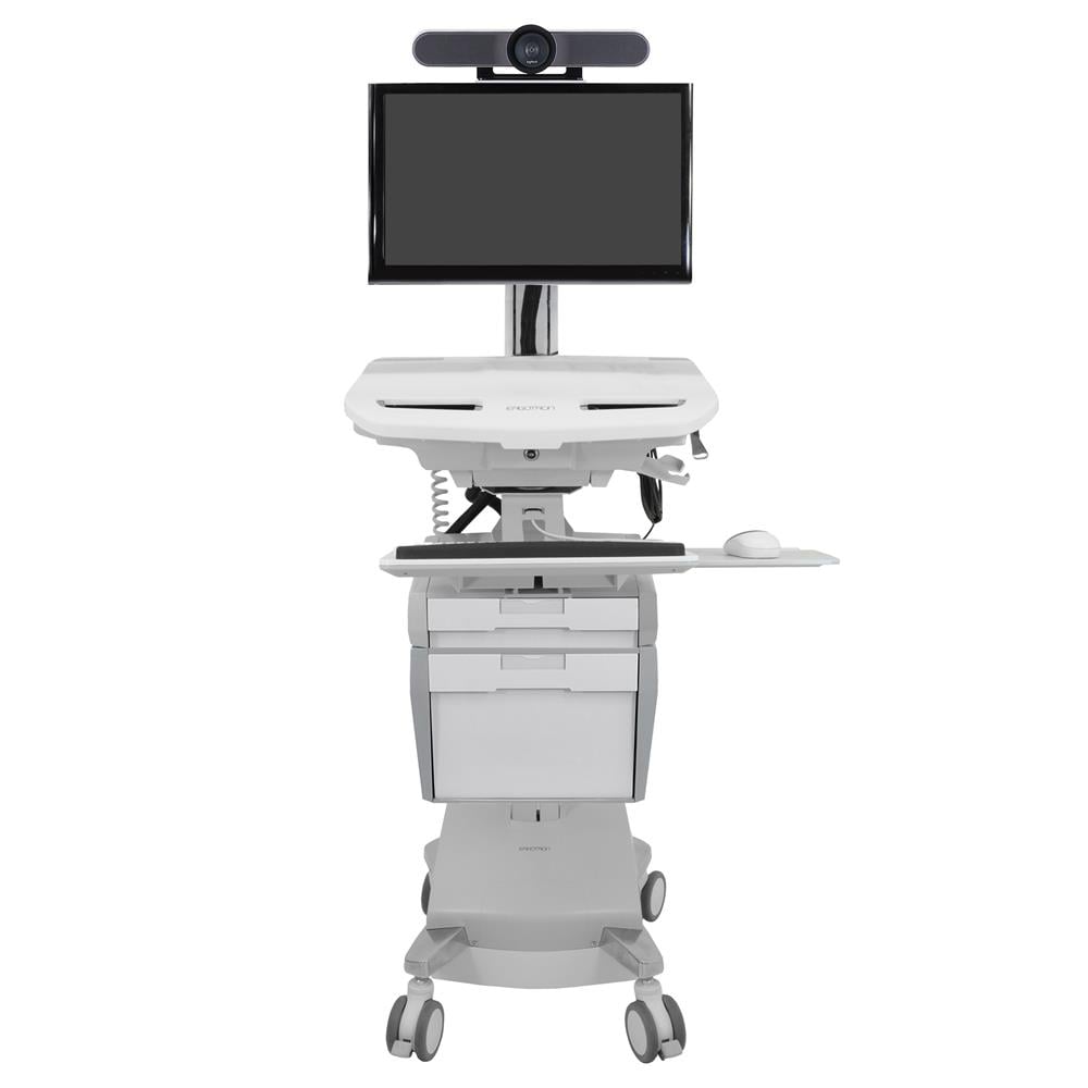 Ergotron StyleView Powered Telemedicine Cart with Single Monitor