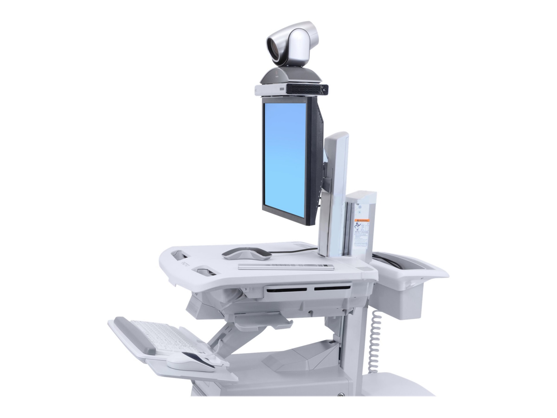 Thumbnail 3 of 7 for Ergotron StyleView Powered Telemedicine Cart with Single Monitor