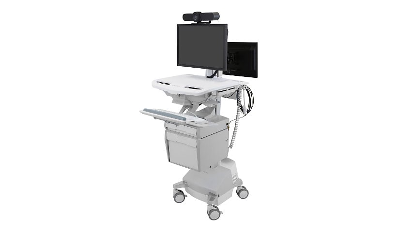 Ergotron StyleView Telepresence cart - open architecture - for 2 LCD displays / keyboard / mouse / CPU / notebook /