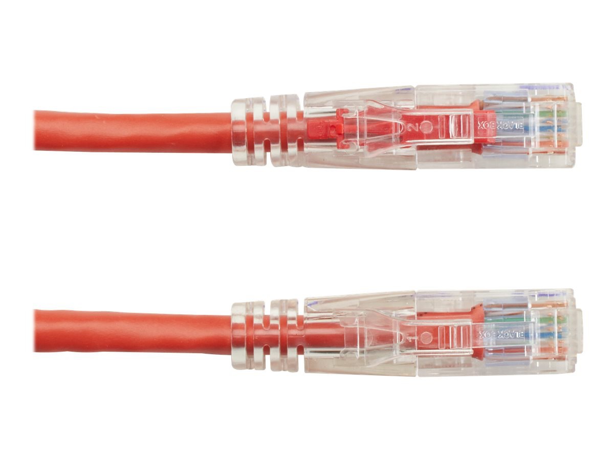 Black Box 1ft  Red Cat5 Cat5e 350Mhz UTP Patch Cable Optional Locking 1'
